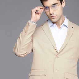 louis philippe Men Checkered Single Breasted Formal Blazer-picture-8