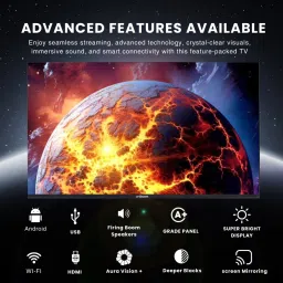 uniboom ULTIMA 108 cm (43 inch) Full HD LED Smart Android TV 2025 Edition with 30W Sonic Boom Speakers- Aura Vision+ Display - Mobile Screen Cast - 1000+ Smart Apps - Games image 2