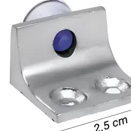 doorcam ALUMINIUM HEAVY DUTY SHELF BUTTON / PACK OF 12 PCS / SS FINISH 2.5 cms Shelf Bracket image 4
