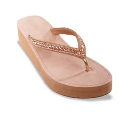 Bella Rosa Embellished Open Toe Flatform Heels-10