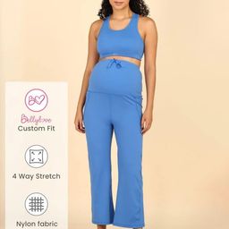 House Of Zelena Women Flared High-Rise Maternity Regular Trousers-picture-30