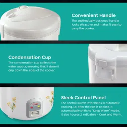 prestige PRWCS 2.8 Electric Rice Cooker with Steaming Feature image 4