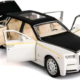Rolls Royce Metal Pull Back Diecast Car with Openable Door and Sound Light Gifts-image-12