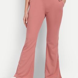 next one Women Flared Pink Polyester Trousers-picture-33