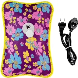 New Electric Hot Water Bag for Back Pain Relief, Velvet, Assorted Color & Design Electrical 1000 ml Hot Water Bag-image-40