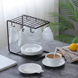 Cup Kitchen Rack Cup and Plate holder which adds style to your kitchen Steel-image-26