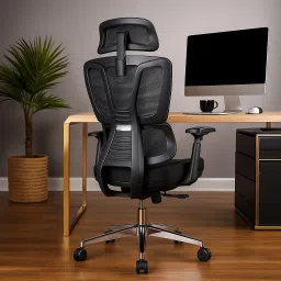 Bravo Ergonomic Mesh High Back Office Chair With 3D PU Pad Adjustable Armsrest Mesh Office Adjustable Arm Chair-image-13