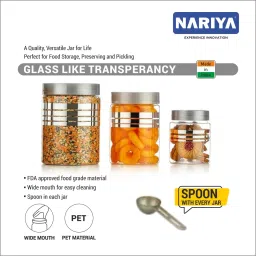 nariya Plastic Grocery Container- 1200 ml, 650 ml, 350 ml image 3