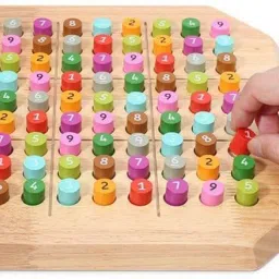 shoro Wooden Sudoku Board Game with 81 Grids Number & Sudoku Puzzles Book - Large Family Game - Math Brain Teaser Desktop Game image 2