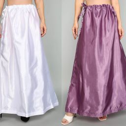bondia SpWhite76andDarkOnion155 Pure Satin Petticoat-image-9
