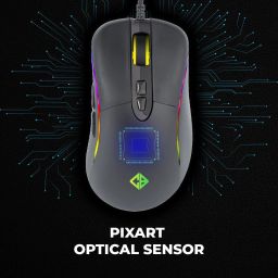 Cosmic Byte Alpha 5000DPI 7 Buttons, PMW3325 Sensor, Spectra RGB Wired Ambidextrous OpticalGaming Mouse image 2