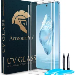 ArmourPro Edge To Edge Tempered Glass for OnePlus 12R 5G, One Plus 12R 5G, 1+ 12R 5G, OnePlus 12R, UV Curved Screen Protector with Easy Installation Kit-12