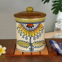 1 Ltr Handpainted Multi Utility Airtight Jar With Wooden Lid By StyleMyWay-image-68