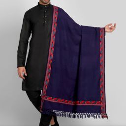 Zamour Wool Geometric Print Men Shawl-15