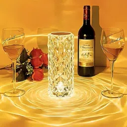 ^''Rose Crystal LED Table Lamp | Multicolor | Pack of 1 Table Lamp-image-87