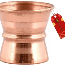 Temple Damru Shape Panchpatra,Copper puja g=Glass pack of 1 Glass Water/Juice Glass-image-14