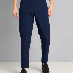 Men Solid Dark Blue Track Pants-image-25