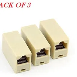 99Gems (PACK OF 3) RJ45 CAT5E CAT6 Couple Plug Network Ethernet LAN Cable Jointer Connector Adapter for Computer Cables & Connectors Lan Adapter Lan Adapter-25