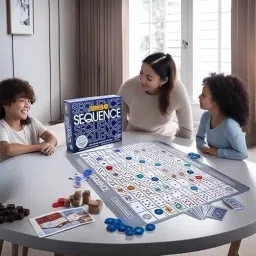 perkscorner Board Game | Make 5 in a Series Card Game | Board Game for All Ages,Multicolor Board Game Accessories image 2