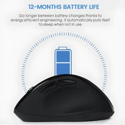 CLUSPEX Art Ergonomic Unique 56° (Degree) Vertical 2.4GHz Optical 6D with 3 DPI Modes Wireless Optical Gaming Mouse image 5