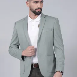 Men Self Design Single Breasted Casual Blazer-image-29