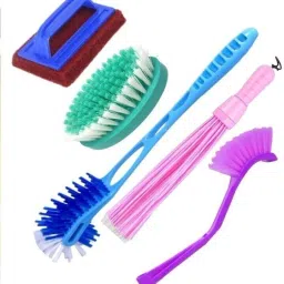 Plastic Broom Toilet Brush and Bathroom Scrubbe Set of 5-28