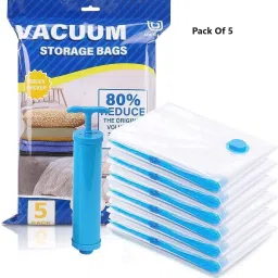 5 Reusable Zip Lock Vacuum Space Saver Storage Bag for Clothes with Hand Pump Travel Storage Vacuum Bags-image-16