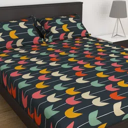 Corsica Printed 3-Piece Microfiber Queen Bedsheet Set - 2.25 m  x 2.35 m-4