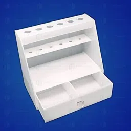 excliq Micropipette Stand for 6 Pipettes with Drawer Plastic Test Tube Rack image 2