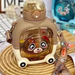 Cartoon-Printed Designer Teddy Perfect Anti-Leak Gift for Kids 1000 ml Water Bottle-49