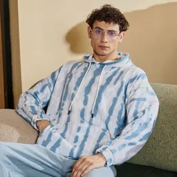 campus sutra Men Full Sleeve Dyed Hooded Sweatshirt-picture-32