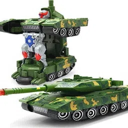Plastic Automatic 2-in-1 deformation Army Tank toy light music-20