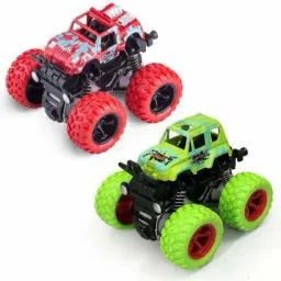 Pack of 2 Unbreakable cars toys for boys Mini Monster Trucks 4wd Friction Powered Cars for Kids Big Rubber Tires Baby Boys Super Cars Blaze Truck Children Gift Toys mini rock truck monster 4 Wheel Drive Vehicles for Toddlers (Multicolor, Pack of: 2) TOYS FOR KIDS (Multicolor, Pack of: 2)-image-9