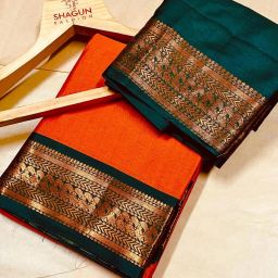 Woven, Self Design Bollywood Cotton Silk Saree-image-41