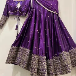 Embroidered Semi Stitched Lehenga Choli-image-13