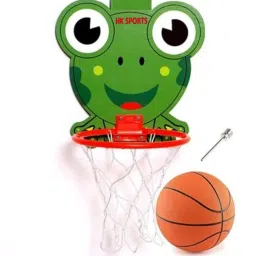 FROG Shaped Kids Hangable Indoor and Outdoor Kit Basketball Ring-44