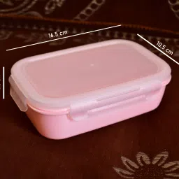 Plain Plastic Lunch Box (set of 4) For Multiple Uses Containers Lunch Box Pink 4 Containers Lunch Box image 5