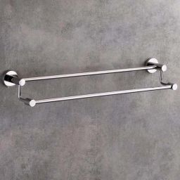 New High Grade - Stainless Steel 24 Inch Towel Rod/Towel Rods for Bathroom/Towel Bars/Hangers/Stands/Towel Holders/Bathroom Accessories (Chrome Finish) (Pack of 1) Silver Towel Holder-image-80