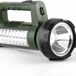 Rechargeable LED Search Long Range Torch Light with Blinker + Side Home Tube 4 hrs Torch Emergency Light-image-77