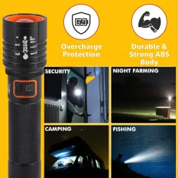 3baan X555 Tactical Powerful –Waterproof LED Torch for Security and Outdoor Adventures Torch image 3