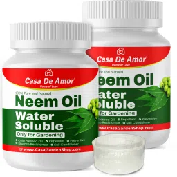 Neem Oil - Water Soluble Organic for Easy Spray on Garden and Indoor Outdoor Plants (2 Packs of 100 ml) Fertilizer-image-37