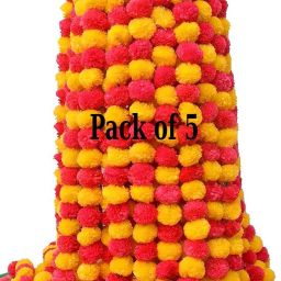 Fluppy Multicolor Marigold Artificial Flower-image-34