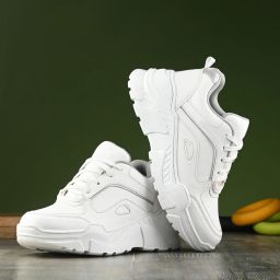 Roadster Women White Faux Leather Sneakers Lace Up Sneakers Sneakers For Women-image-66