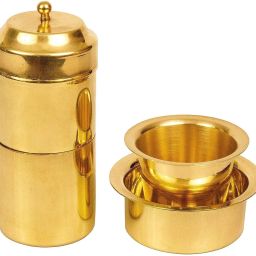 Brass Filter Coffee Maker with dhabara Set | Kumbakonam Degree Coffee 4 Cups Coffee Maker-image-37