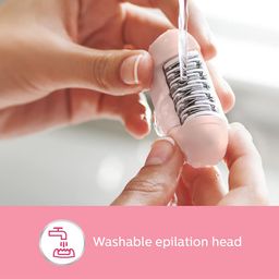 PHILIPS Satinelle Essential Corded Wet & Dry Epilator for Arms, Legs & Intimate Areas with 5 Interchangeable Heads (Efficient Epilation System, Pink) image 3