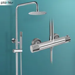 Plantex Shower Panel Full Set for Bathroom with Showerhead/Handheld Shower Hose & Clamp Thermostatic Shower Panel-25