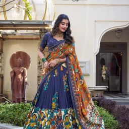 Self Design Semi Stitched Lehenga Choli-image-14