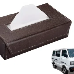 Car Tissue Box Paper Tissue Holder Brown with 200 Sheets(100 Pulls) For Maruti Suzuki Omni Vehicle Tissue Dispenser-image-11