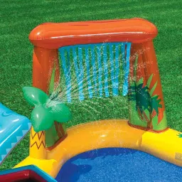 intex ® Original Inflatable Dinosaur Kids Play Center Swimming Pool /paddling pool With Inbuilt water spray & slide with 6 balls Inflatable Swimming Pool image 2