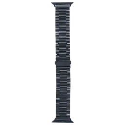 Croma Broad Metallic Strap for Apple iWatch (42mm / 44mm / 45mm) (Apple Compatible, Black)-image-88